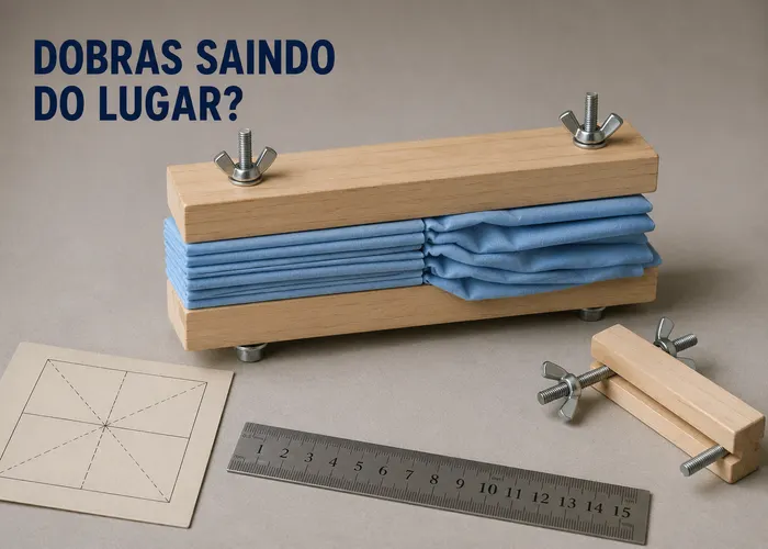 Como prender o shibori itajime sem deixar as dobras saírem do lugar