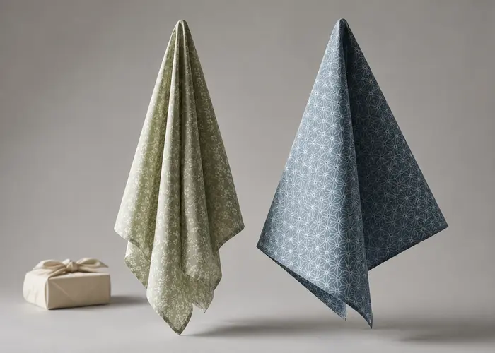 Comparação entre algodão flexível e algodão rígido para embrulho furoshiki